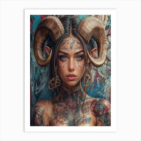 Demon Girl Art Print