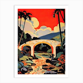 El Ferdan Railway Bridge Egypt Colourful 3 Art Print