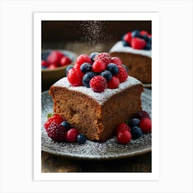 Cake With Berries 1 Art Print