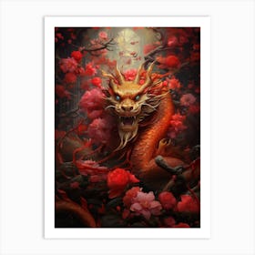 Chinese New Year Dragon Illustration 5 Art Print