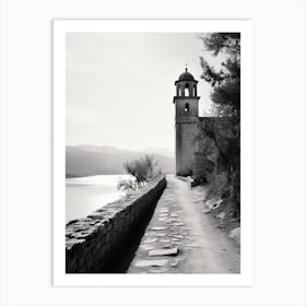 Korcula, Croatia, Black And White Old Photo 3 Art Print