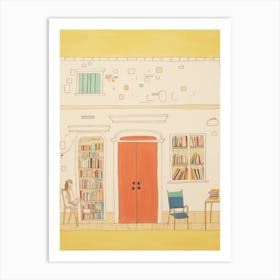 Paphos, Cyprus The Book Nook Pastel Colours 1 Art Print