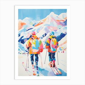 Gudauri   Georgia, Ski Resort Illustration 2 Art Print