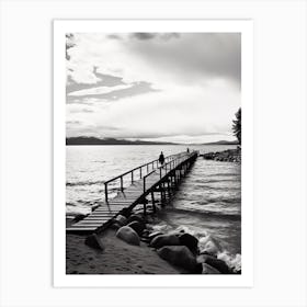 Lake Tahoe, Black And White Analogue Photograph 3 Art Print