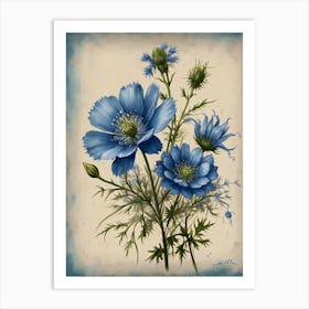 Blue Cosmos 2 Art Print