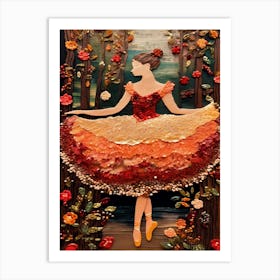 Ballerina In Garden Art Print