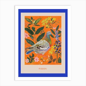 Spring Birds Poster Pigeon 4 Art Print