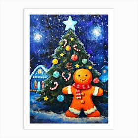 Gingerbread Man Art Print