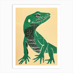 Grand Cayman Gecko Bold Block 3 Art Print