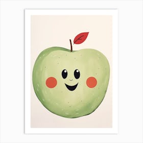 Friendly Kids Apple 4 Art Print