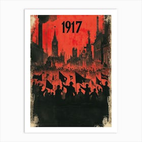 Aihrgdesign A Vintage Political Poster Depicting The Russian 11 Art Print