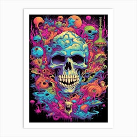 Psychedelic Skull 8 Art Print