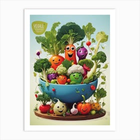 Vegetable Bowl Art Print