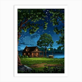 Night In The Forest 5 Art Print