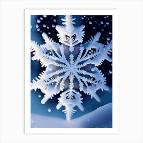 Delicate, Snowflakes, Pop Art Photography Art Print