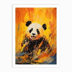 Panda Art In Expressionism Style 3 Art Print