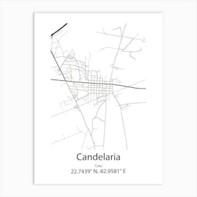 Candelaria Loxicha,Mexico Minimalist Map Art Print