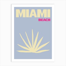 Miami Beach Floral Art Art Print