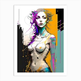 Abstract Girl Painting 4 Art Print