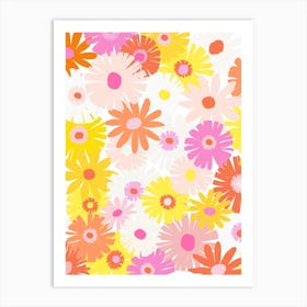 Crepe Paper Flowers In Summer Art Print