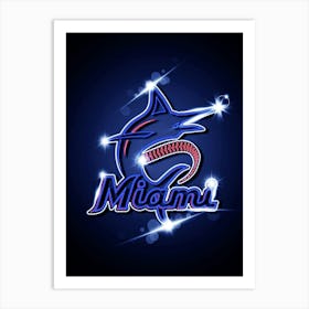 Miami Marlins Logo Art Print