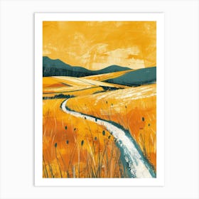 Yellow Road Art Print