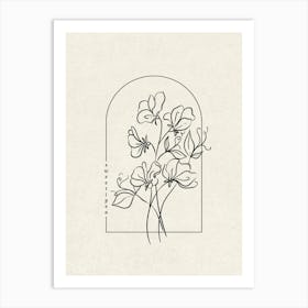 Sweet Pea Flower Art Print