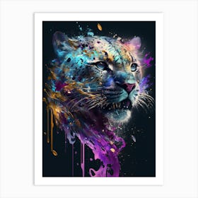 abstract jaguar art Art Print