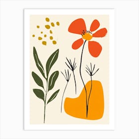 Flowers And Leaves 11 Art Print