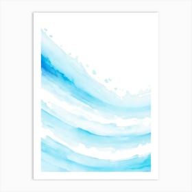 Blue Ocean Wave Watercolor Vertical Composition 63 Art Print