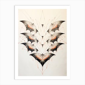 Floral Bat Painting 5 Art Print