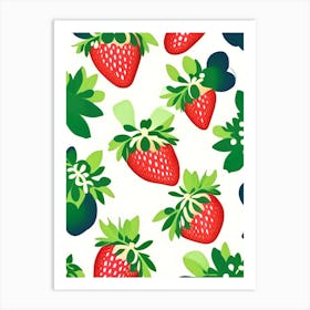 June Bearing Strawberries, Plant, Tarazzo 1 Art Print