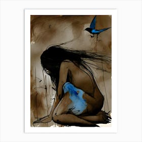 Blue Bird Art Print