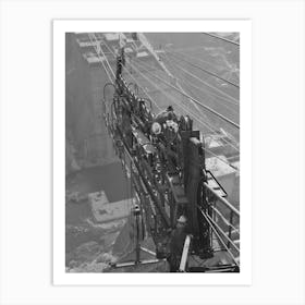 Looking From Main Tower From Which Serial Tram And Supply Buckets Are Operated, Shasta Dam, Shasta County, Art Print