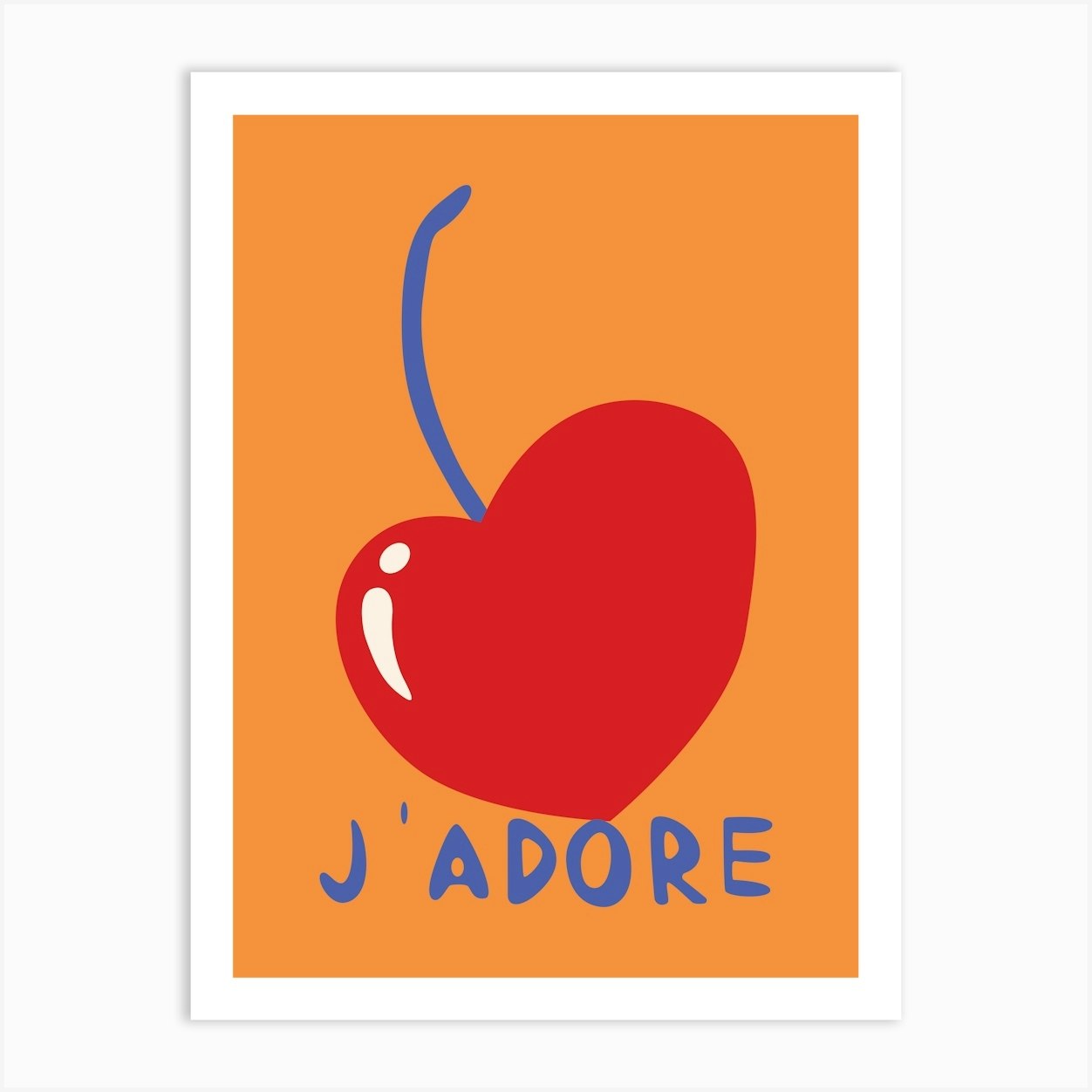 J Adore Cherry Poster Art Print by House of Saturn