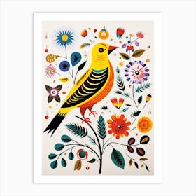 Scandinavian Bird Illustration Yellowhammer 1 Art Print