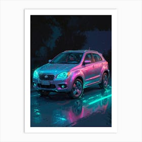 Neon Car 2 Art Print