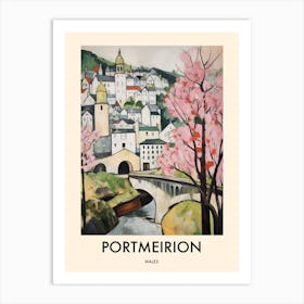 Portmeirion (Wales) Painting 4 Travel Poster Art Print