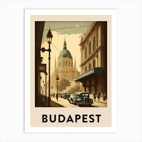 Budapest 4 Vintage Travel Poster Art Print