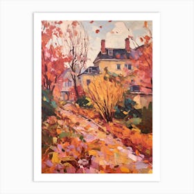 Autumn Gardens Painting Dumbarton Oaks Usa 2 Art Print