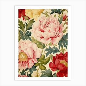 Peonies Wallpaper 4 Art Print