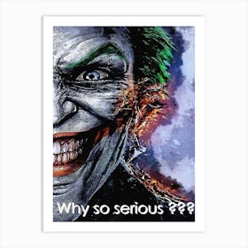 Why So Serious Quotes Of Joker 3 Art Print