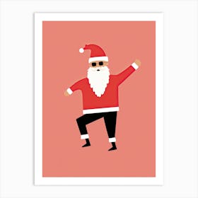 Santa Dancing 23, Christmas Art Print