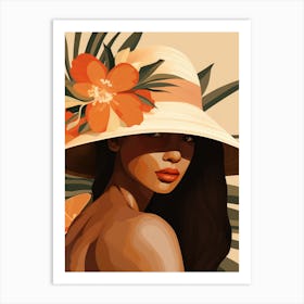 Woman In A Hat 6 Art Print