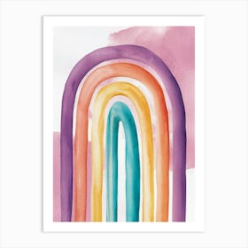 Rainbow Watercolor Painting Art Print