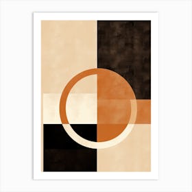 Prism Of Peace; Beige Mid Century Harmony Art Print