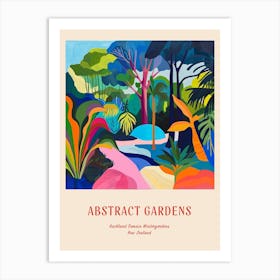 Colourful Gardens Auckland Domain Wintergardens 4 Red Poster Art Print