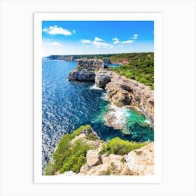 Cliffs On The Coast Mallorca Spain Art Print