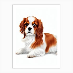 Cavalier King Charles Spaniel Illustration Dog Art Print