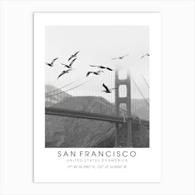 San Francisco Black And White Art Print